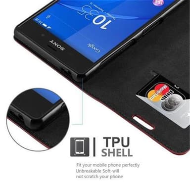 Sony Xperia Z3 Skal Fodral Case (Röd)