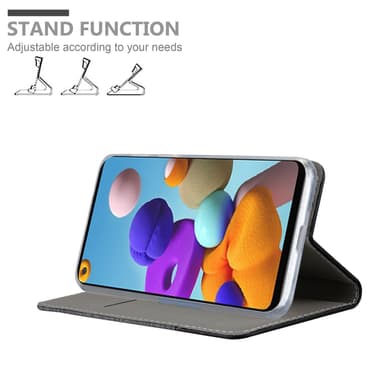 Samsung Galaxy A21s Plånboksfodral Skal (Grå)