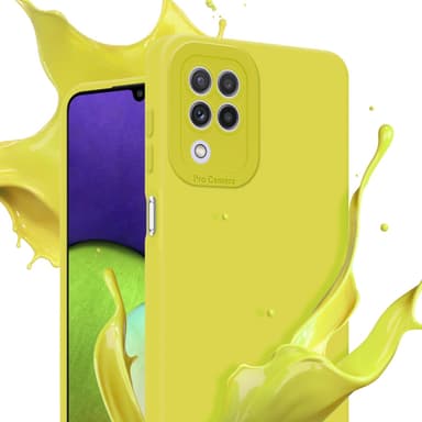 Samsung Galaxy A22 4G Skal Fodral Case (Gul)