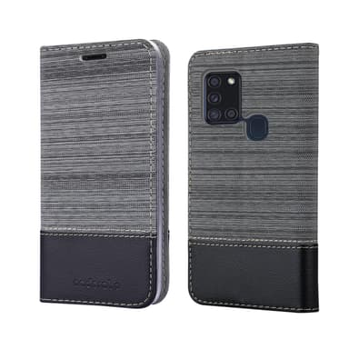 Samsung Galaxy A21s Plånboksfodral Skal (Grå)