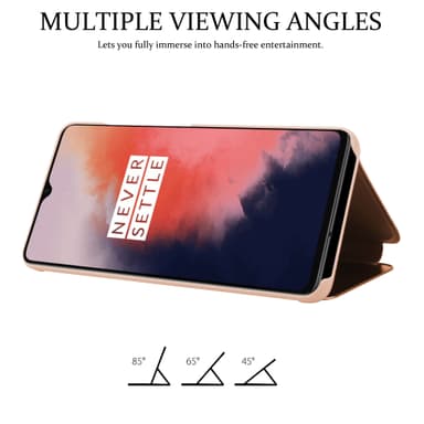 OnePlus 7T Plånboksfodral Skal (Rosa)