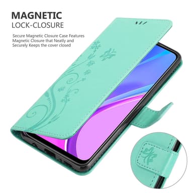 Xiaomi RedMi 9 Plånboksfodral Skal (Turkos)