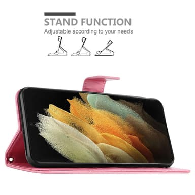 Samsung Galaxy S21 ULTRA Plånboksfodral Skal (Rosa)