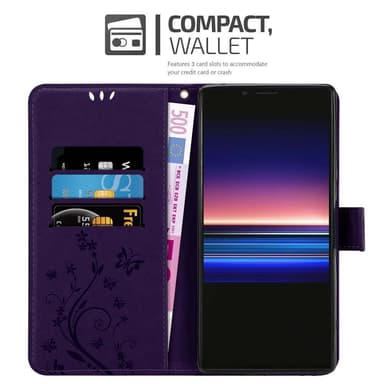 Sony Xperia 1 / Xperia XZ4 Plånboksfodral Skal (Lila)