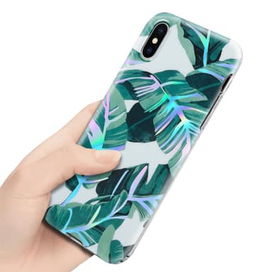 iPhone X / XS Fodral Skal Blommor (Vit)