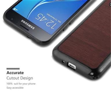 Samsung Galaxy J1 2016 Skal Fodral Case (Brun)