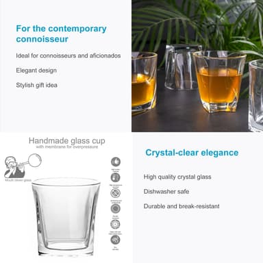 2x Whiskyglas Old Fashioned Whiskey Kristallglas