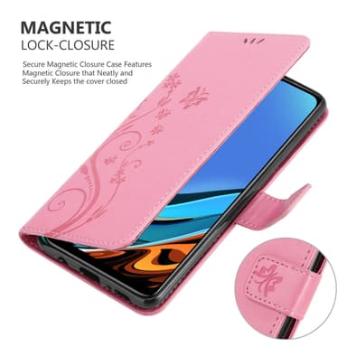 Xiaomi RedMi 9T / POCO M3 Plånboksfodral Skal (Rosa)