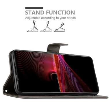 Sony Xperia 1 III Plånboksfodral Skal (Grå)
