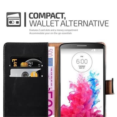 LG G3 Plånboksfodral Skal (Svart)
