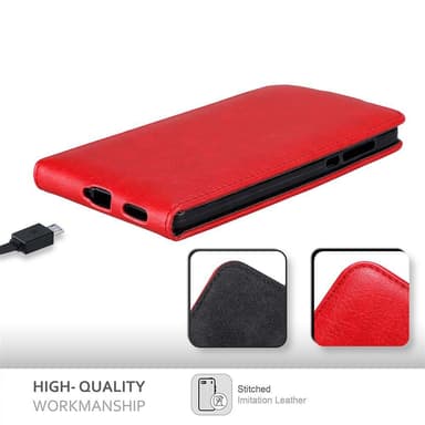 Nokia 6 2017 Flipfodral Skal (Röd)