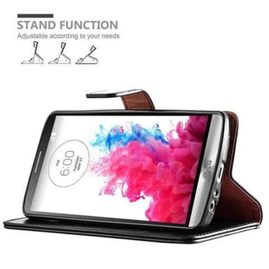 LG G3 Plånboksfodral Skal (Svart)