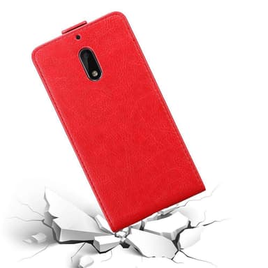 Nokia 6 2017 Flipfodral Skal (Röd)