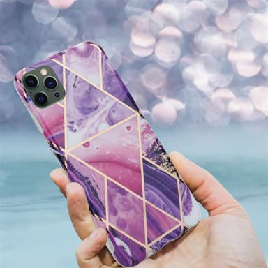 iPhone 12 PRO MAX Plånboksfodral Skal (Lila)