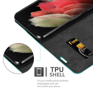Samsung Galaxy S22 ULTRA Skal Fodral Case (Turkos)