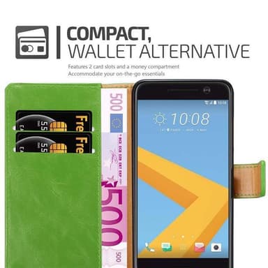 HTC ONE M10 Plånboksfodral Skal (Grön)