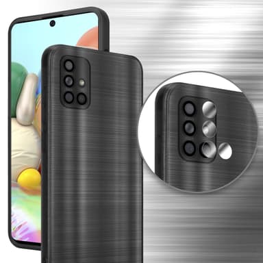 Samsung Galaxy A71 4G Skal Fodral Case (Svwart)