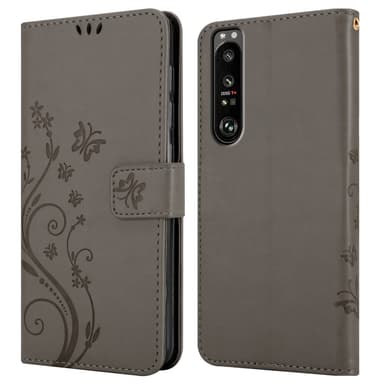 Sony Xperia 1 III Plånboksfodral Skal (Grå)