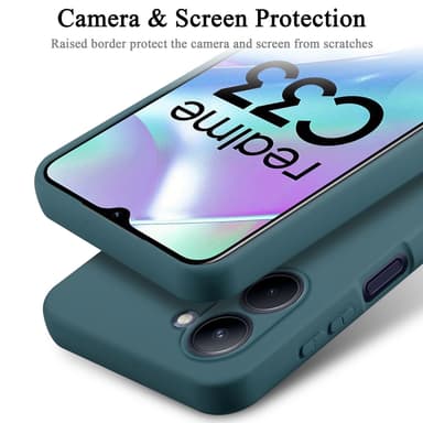Realme C33 Skal Fodral Case (Grön)