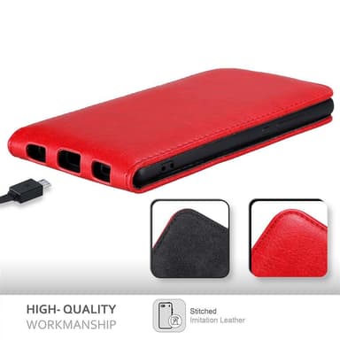 Huawei P8 Flipfodral Skal (Röd)