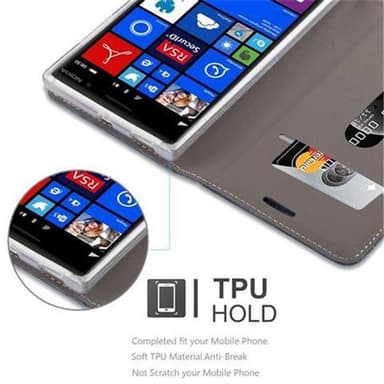 Nokia Lumia 830 Plånboksfodral Skal (Blå)