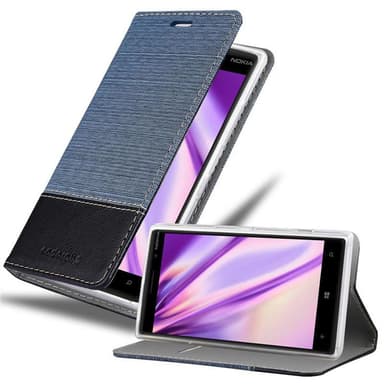 Nokia Lumia 830 Plånboksfodral Skal (Blå)