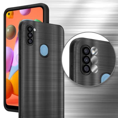 Samsung Galaxy A11 / M11 Skal Fodral Case (Svwart)