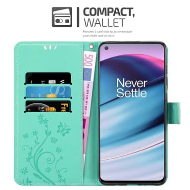 OnePlus Nord CE 5G Plånboksfodral Skal (Turkos)