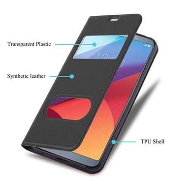 LG G6 Plånboksfodral Skal (Svart)