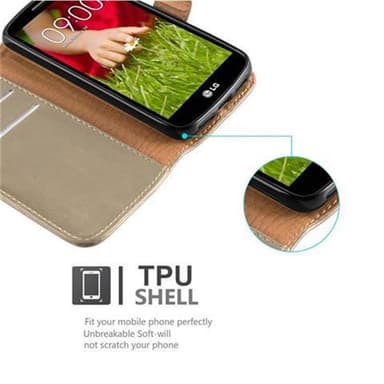 LG G2 MINI Plånboksfodral Skal (Brun)