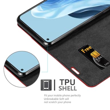 Oppo FIND X5 LITE / Reno7 5G Skal Fodral Case (Röd)