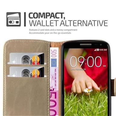 LG G2 MINI Plånboksfodral Skal (Brun)