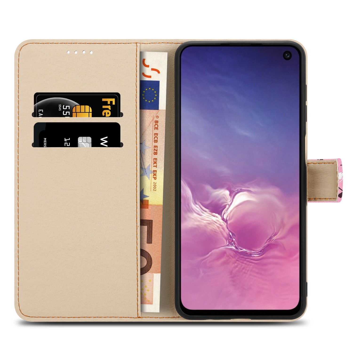 Samsung Galaxy S10e Plånboksfodral Skal (Rosa)