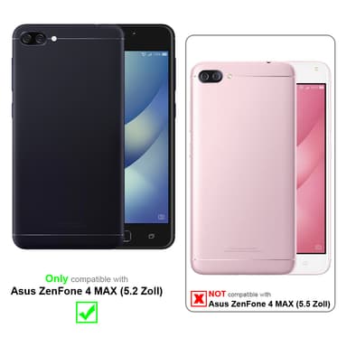 Asus ZenFone 4 MAX (5.2 tum) Skal Fodral Case (Röd)