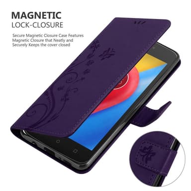 Motorola MOTO C Plånboksfodral Skal (Lila)