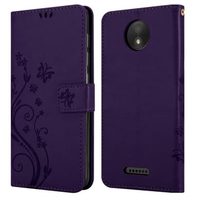 Motorola MOTO C Plånboksfodral Skal (Lila)