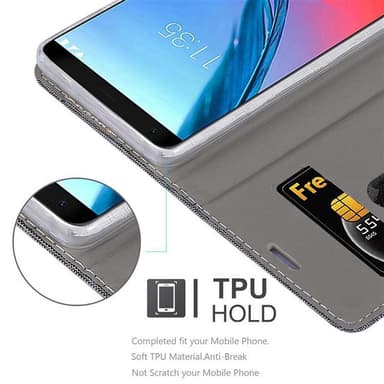 ZTE Blade V9 Plånboksfodral Skal (Grå)
