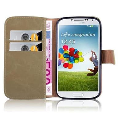 Samsung Galaxy S4 Plånboksfodral Skal (Brun)