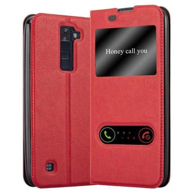 LG K8 2016 Plånboksfodral Skal (Röd)