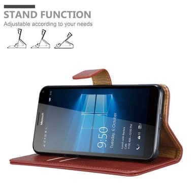 Nokia Lumia 950 XL Plånboksfodral Skal (Röd)