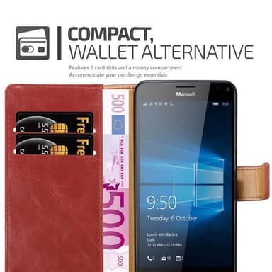 Nokia Lumia 950 XL Plånboksfodral Skal (Röd)