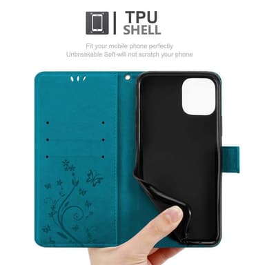 iPhone 11 PRO MAX Plånboksfodral Skal (Blå)