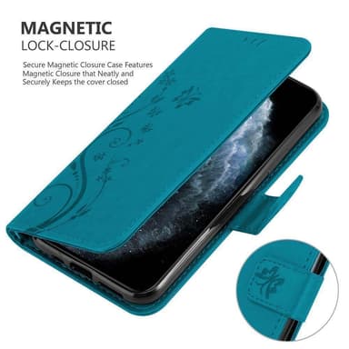 iPhone 11 PRO MAX Plånboksfodral Skal (Blå)