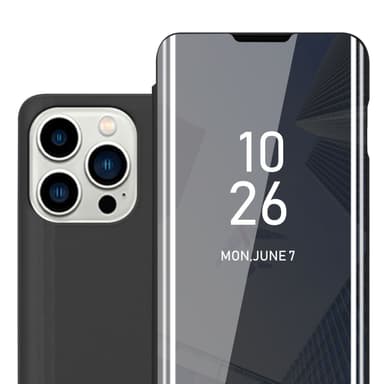 iPhone 14 PRO Plånboksfodral Skal (Svart)