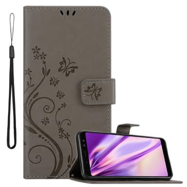 Samsung Galaxy A8 2018 Plånboksfodral Skal (Grå)