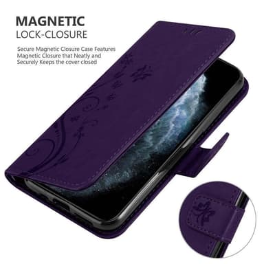 iPhone 11 PRO MAX Plånboksfodral Skal (Lila)