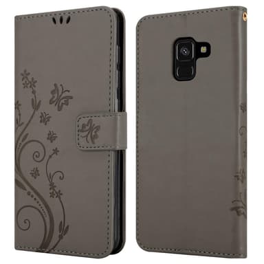 Samsung Galaxy A8 2018 Plånboksfodral Skal (Grå)