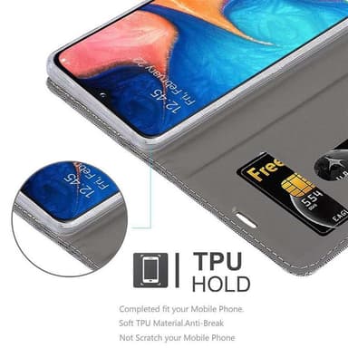 Samsung Galaxy A10e / A20e Plånboksfodral Skal (Grå)