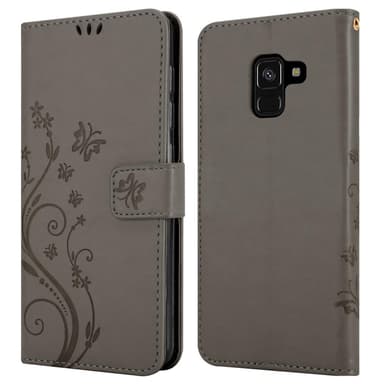 Samsung Galaxy A8 2018 Plånboksfodral Skal (Grå)