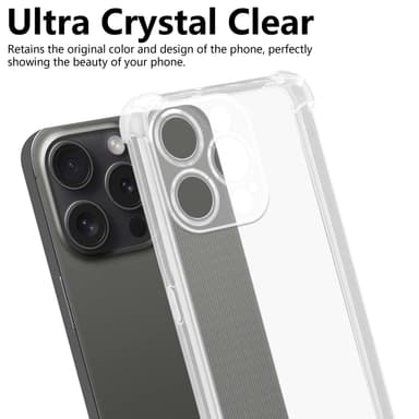 iPhone 15 PRO Skal Fodral Case (Genomskinlig)